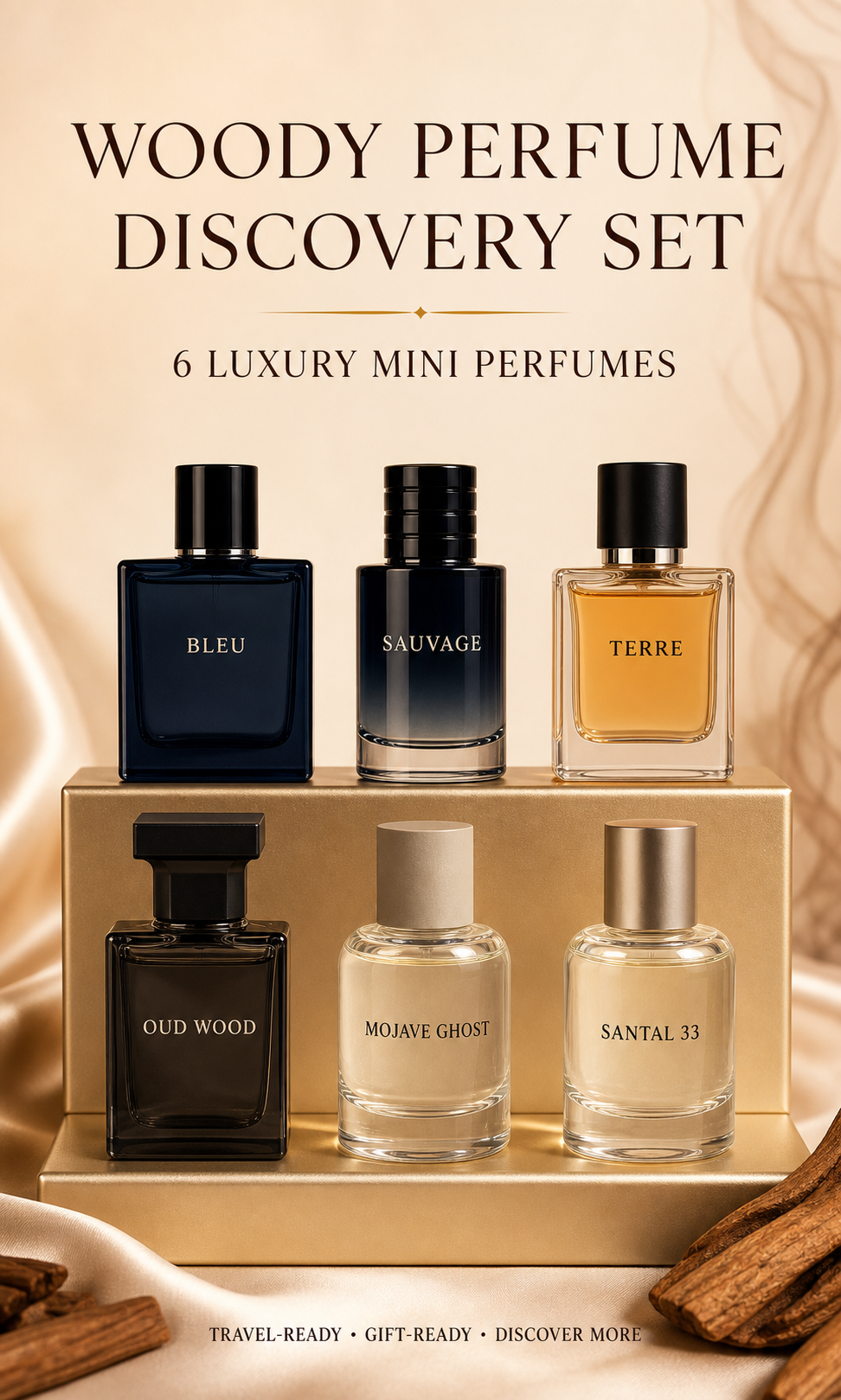 Woody Perfume Discovery Set | 6 Mini Perfumes
